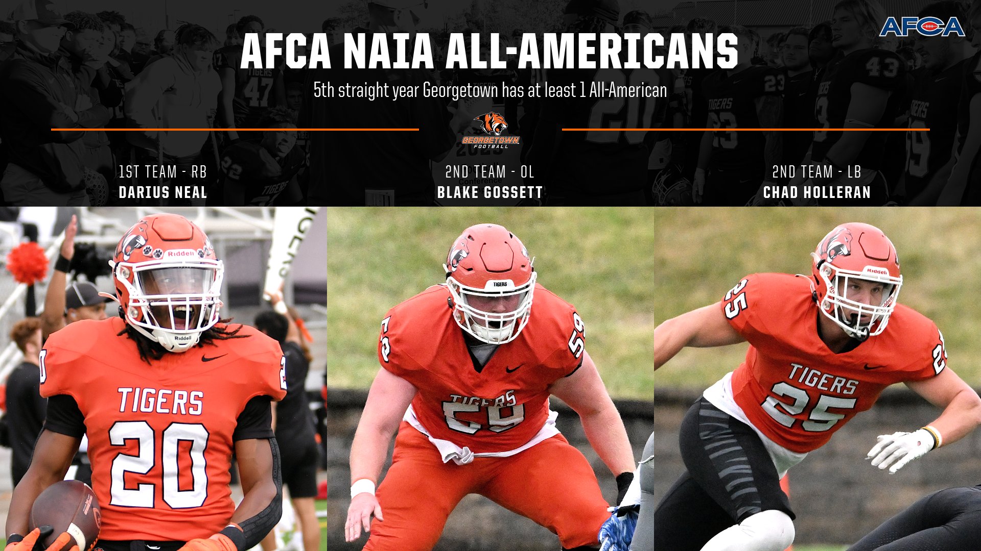 Neal, Gossett, Holleran earn NAIA All-American Honors