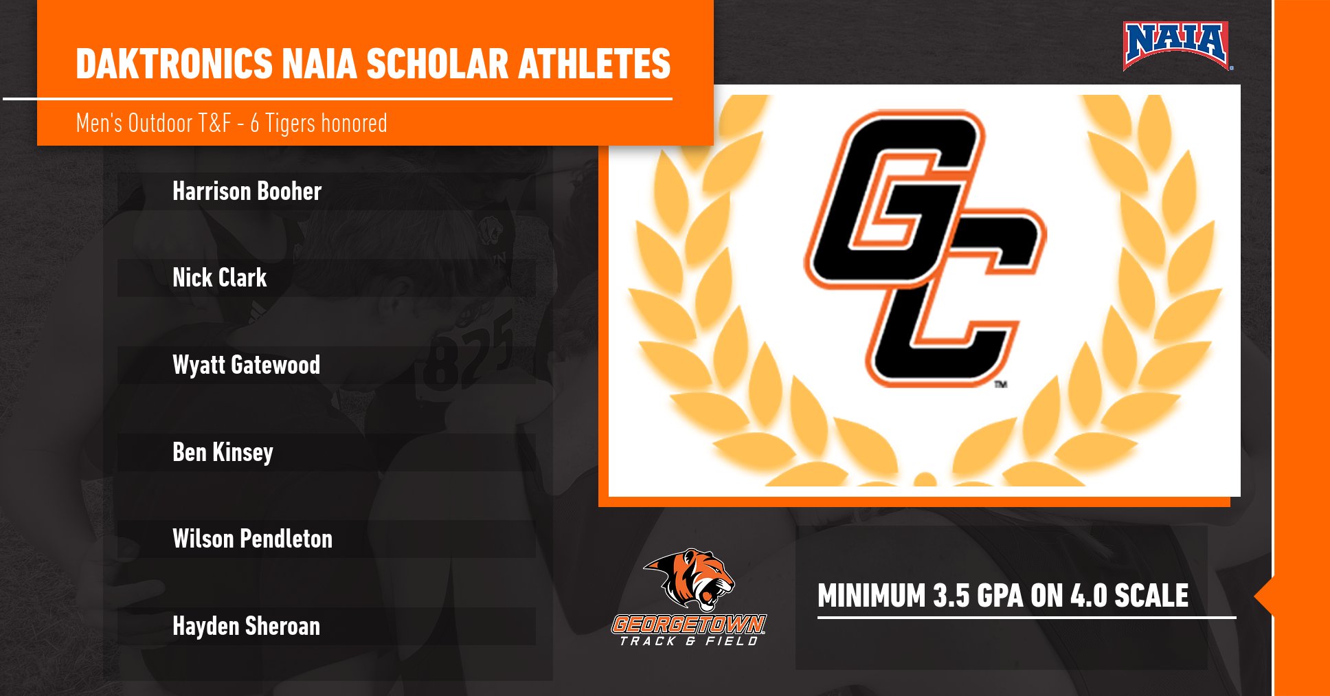 6 Tigers named NAIA Scholar Athletes