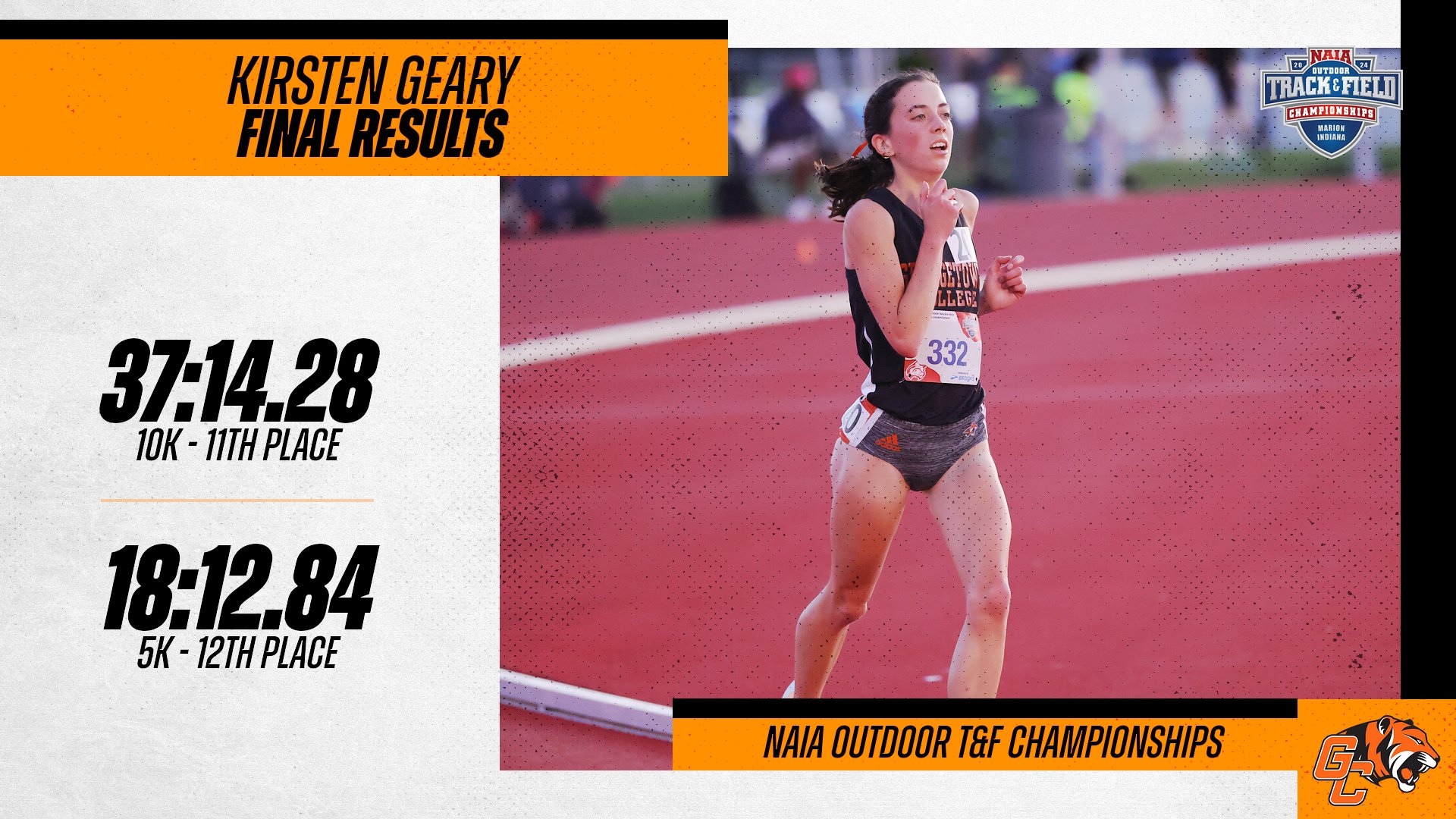 Geary places in top-12 in 5K &amp; 10K at Outdoor Nationals